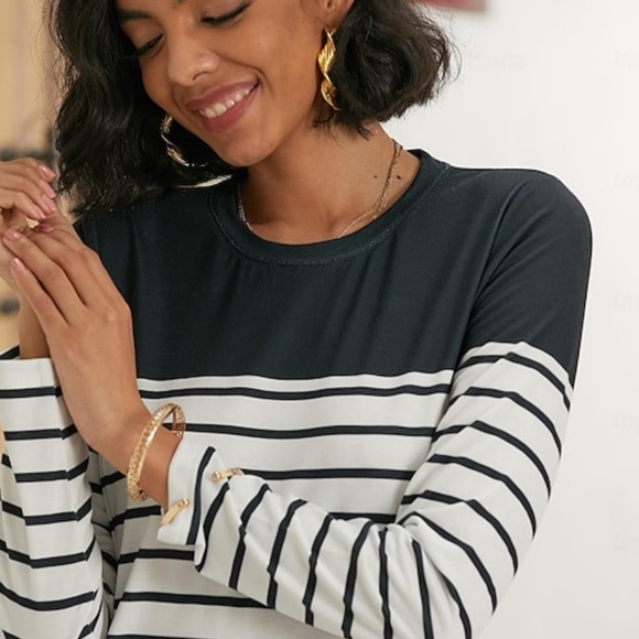 Zolucky T-shirt tee stripped Size L - Picture 4 of 9